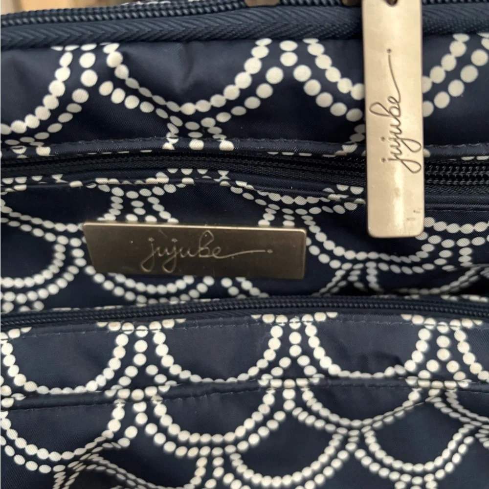 NWOT Ju-Ju-Be Navy and White Baby Bag